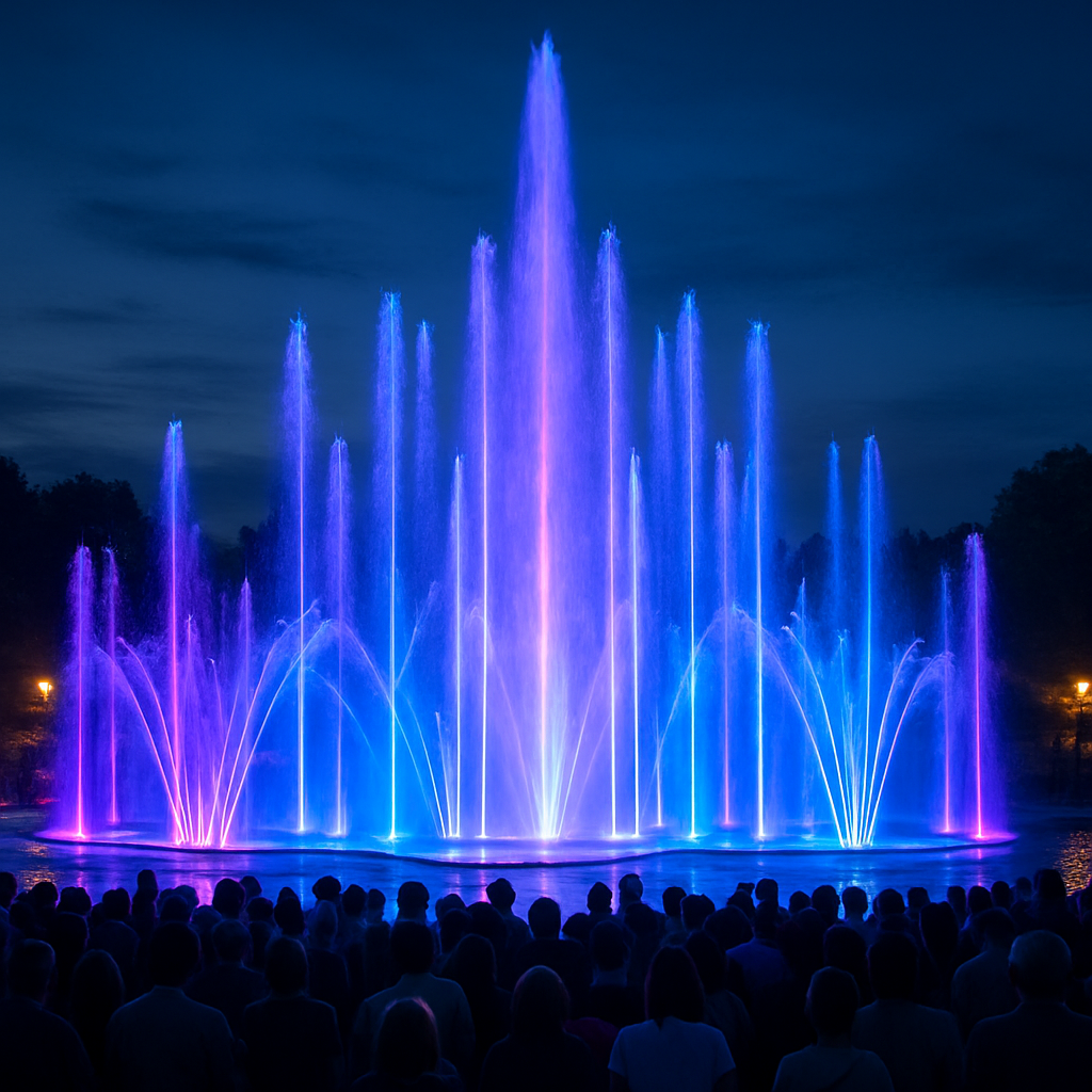Public Park Fountain Show